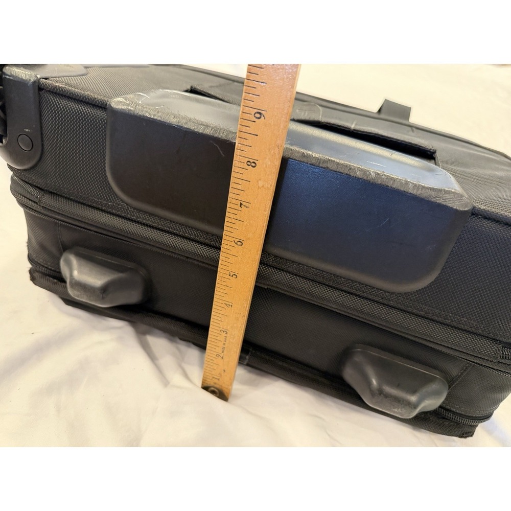TUMI Alpha 26103D4 Black Nylon Deluxe Expandable Wheeled Rolling Briefcase - Picture 14 of 16